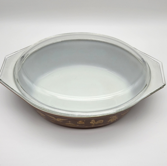 Vintage Pyrex Early American Design 2.5 Quart Casserole Dish With Lid 045 - Picture 3 of 10